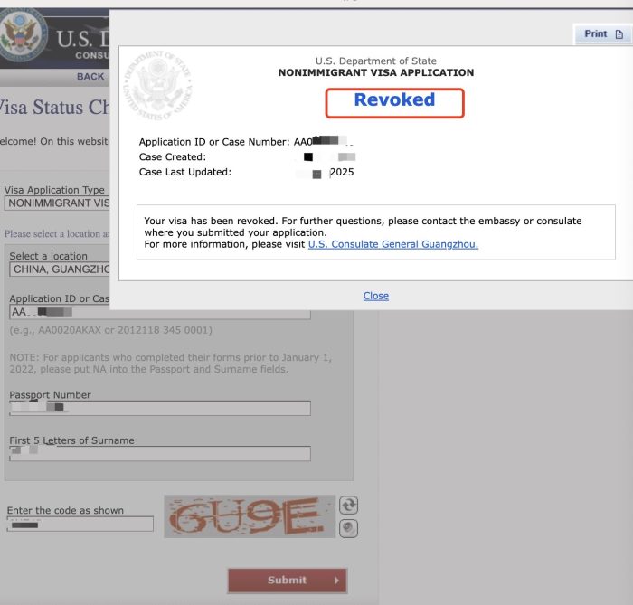 Visa Status Check